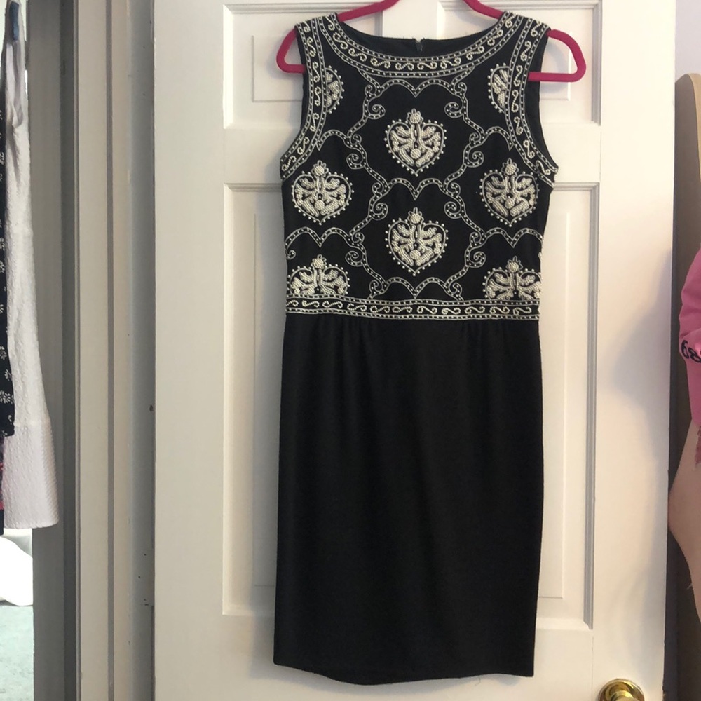 Beaded wool dress